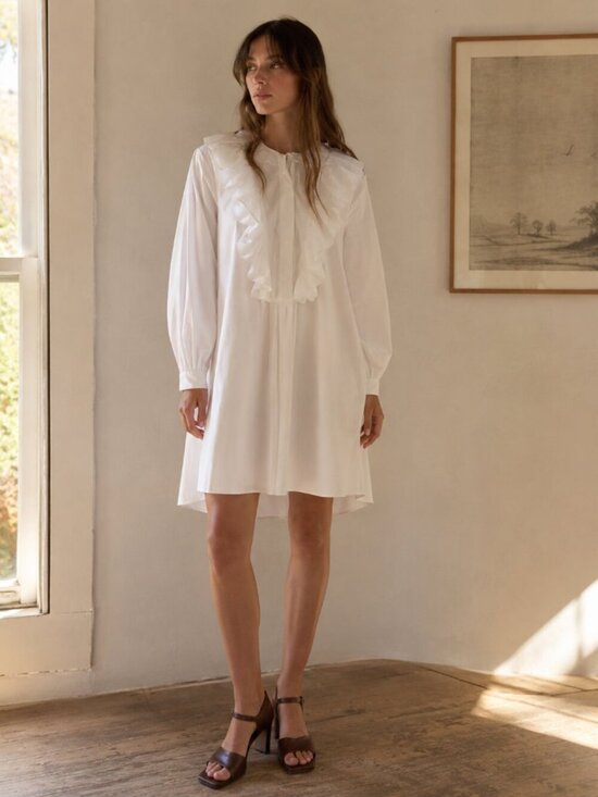 Bellerose Dresses & Skirts - BELLEROSE Huguette White Cotton Shirt Dress